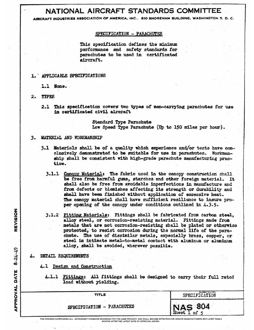 PARACHUTE RIGGER HANDBOOK Chapter 1