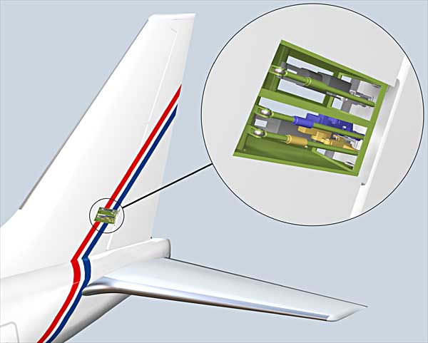 737 rudder pcu location